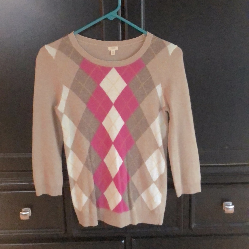 Jcrew argyle sweater size extra small